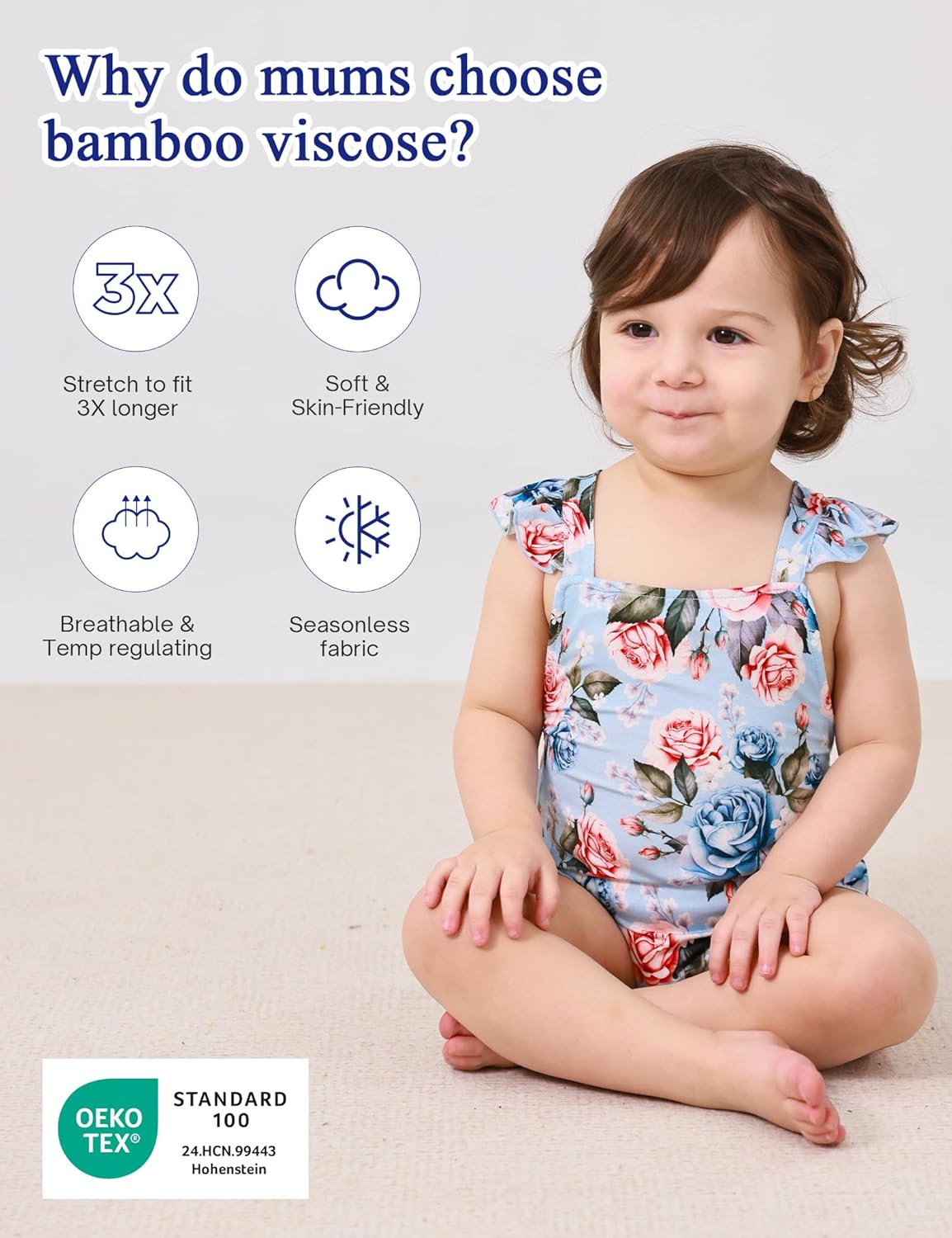 Bamboo Viscose Baby Romper Infant Girl Ruffle Sleeveless Newborn Baby Girl Bodysuit