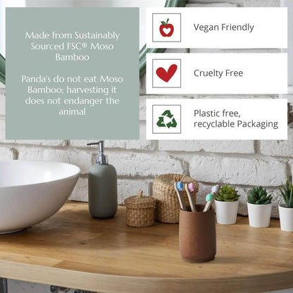 Wild & Stone Organic Baby Bamboo Toothbrushes | 4 Pack | Soft Bristles | 100% Compostable Handle |