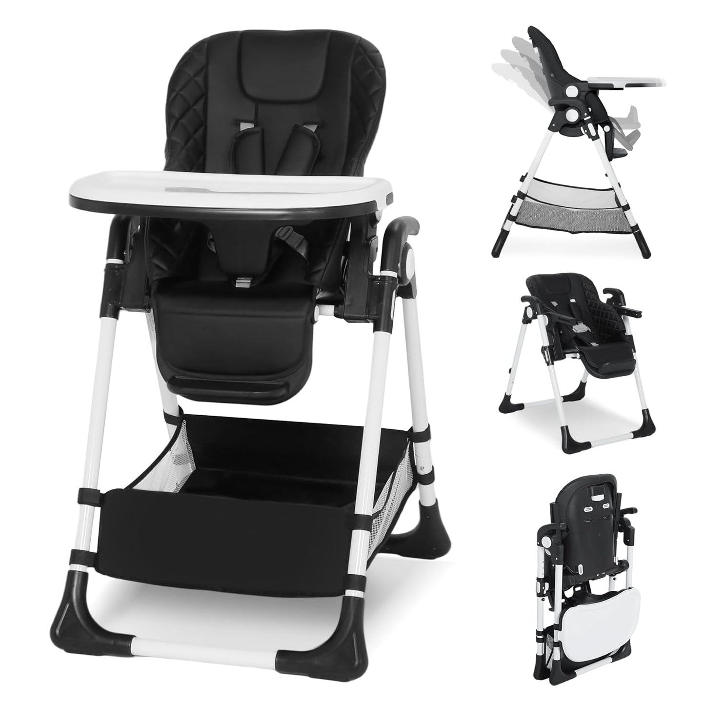 Kinder King Convertible Baby High Chair, Adjustable Feeding Chair for Babies and Toddlers with