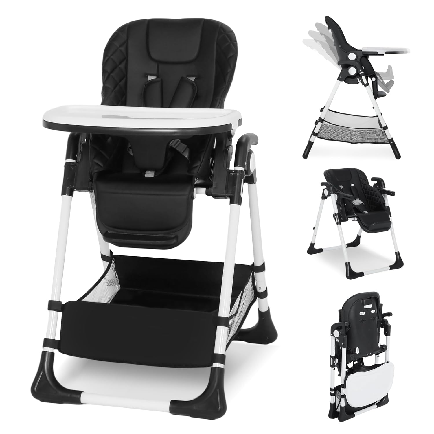 Kinder King Convertible Baby High Chair, Adjustable Feeding Chair for Babies and Toddlers with