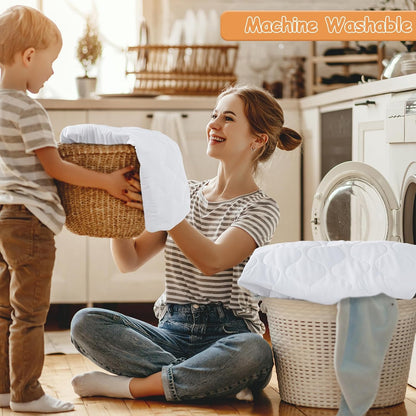 Yoofoss Waterproof Crib Mattress Protector, Quilted Infant Mattress Pad Cover Soft and Breathable