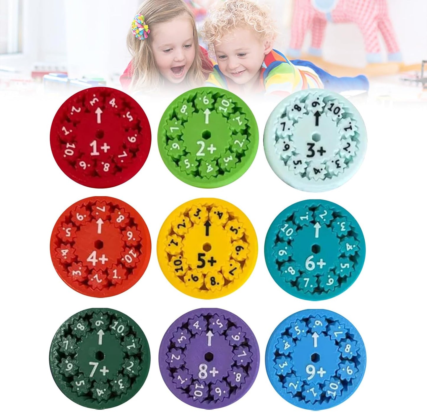 Math Fact Fidget Spinners, Math Facts Fidget Spinners, Number Fidget Toy, Learning & Education Toys for Kids, Counting Toys for Home & School, Learning & Education Fidget Spinners