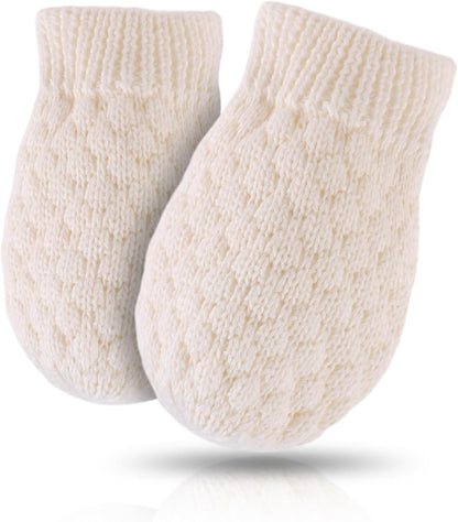 Baby Knit Mittens Toddler Boys Girls Gloves Winter Infant Newborn No Scratch Mitten 0-3 Years