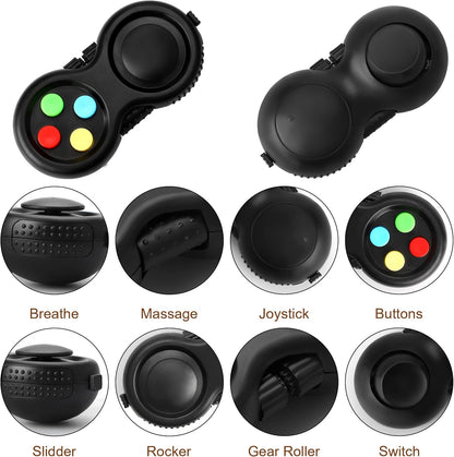 Fidget Toy Adults, Fidgets Toy Pack for Kids Party Favors, School Treasure Box,Classroom Prizes, Easter Basket Stuffers for Kids Teens (Black)