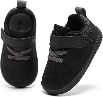 MORENDL Toddler Sneakers Baby Boys & Girls Barefoot Shoes Lightweight Breathable Walking Running Tennis Athletic Sport Shoes