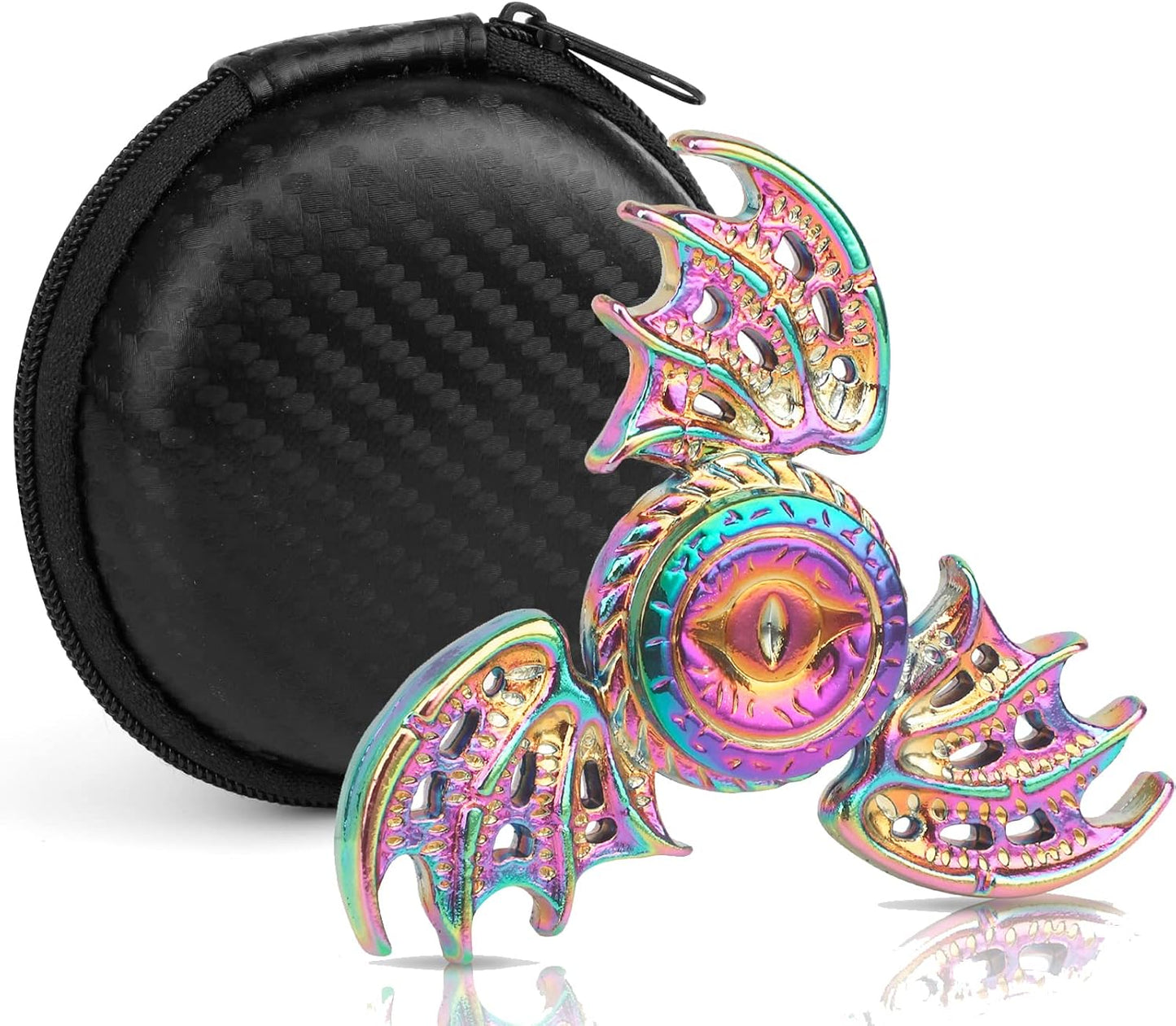 Dragon Fidget Spinner Anti Anxiety Toys Stress Relief Reducer Spin Fidgets Hand Bearing Metal Finger Spinners Toy Focus Fidgeting Restless Tri Spinner Best Novelty Gift for Adults Kids Umnodobn