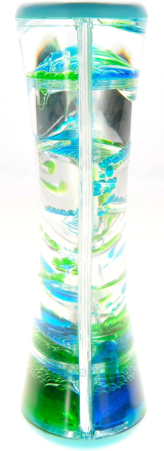 PowerTRC Spiral Liquid Motion Bubbler, Liquid Sensory Toy Timer, Calm and Relaxing Fidget Desk Toy, Helps with Anxiety, Austism, ADHD. Gifts for Kids and Adults Classroom and Office