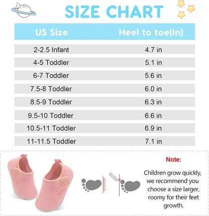 FEETCITY Toddler Walking Shoes Slip On Toddler Shoes Boys Girls Kids Sports Sneakers Casual School Shoes Barefoot Shoes
