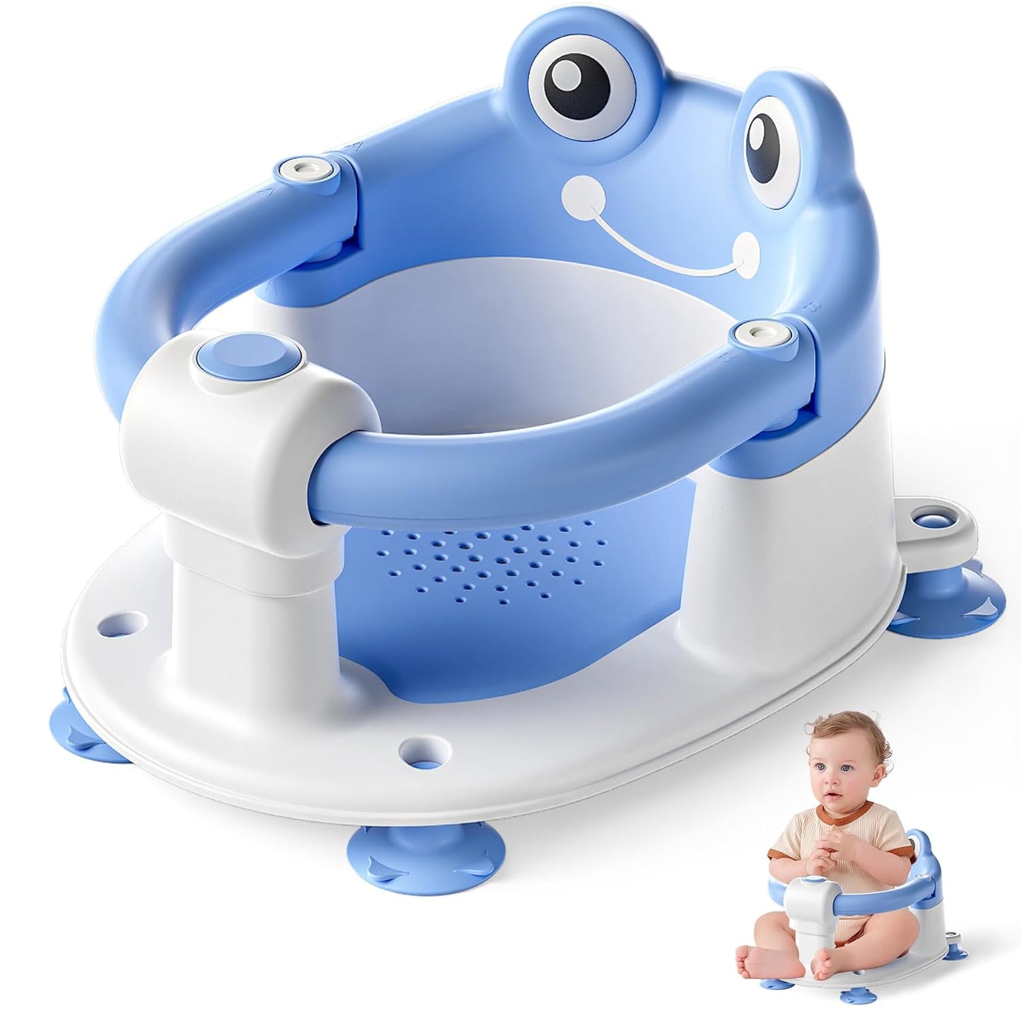 Baby Bath Seat for Babies 6 Months & up Non-Slip Toddler Bath Seats for Sitting Up Infant Bathtub