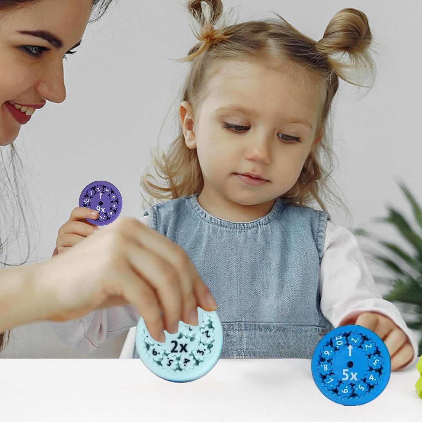 Math Fidget Spinners,Educational Math Fact Fidget Spinners - Learn Division & Multiplication - Perfect for Stimmers & Fidgeters (Add Or Subtract 9pcs)