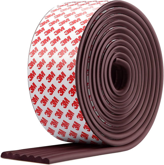 Upgrade Baby Proofing Edge Corner Protector, 16.4ft Edge Guards Padding with 3M Adhesive, Extra-Wide Soft Rubber Foam Padding, Furniture,Sharp Edge Safety Corner Edge Bumper Guard- Brown
