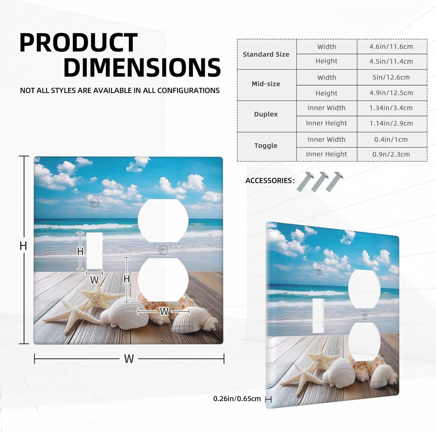 Wallplates Beach Waves Brown Wood Starfish Shells 1 Toggle 1 Duplex Switch Plate Electrical Gfci