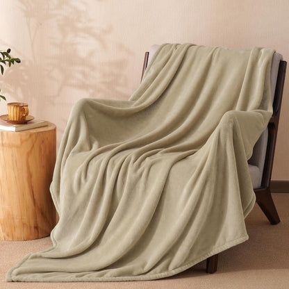 PHF Ultra Soft Fleece Throw Blanket, No Shed No Pilling Luxury Plush Cozy 300GSM Lightweight