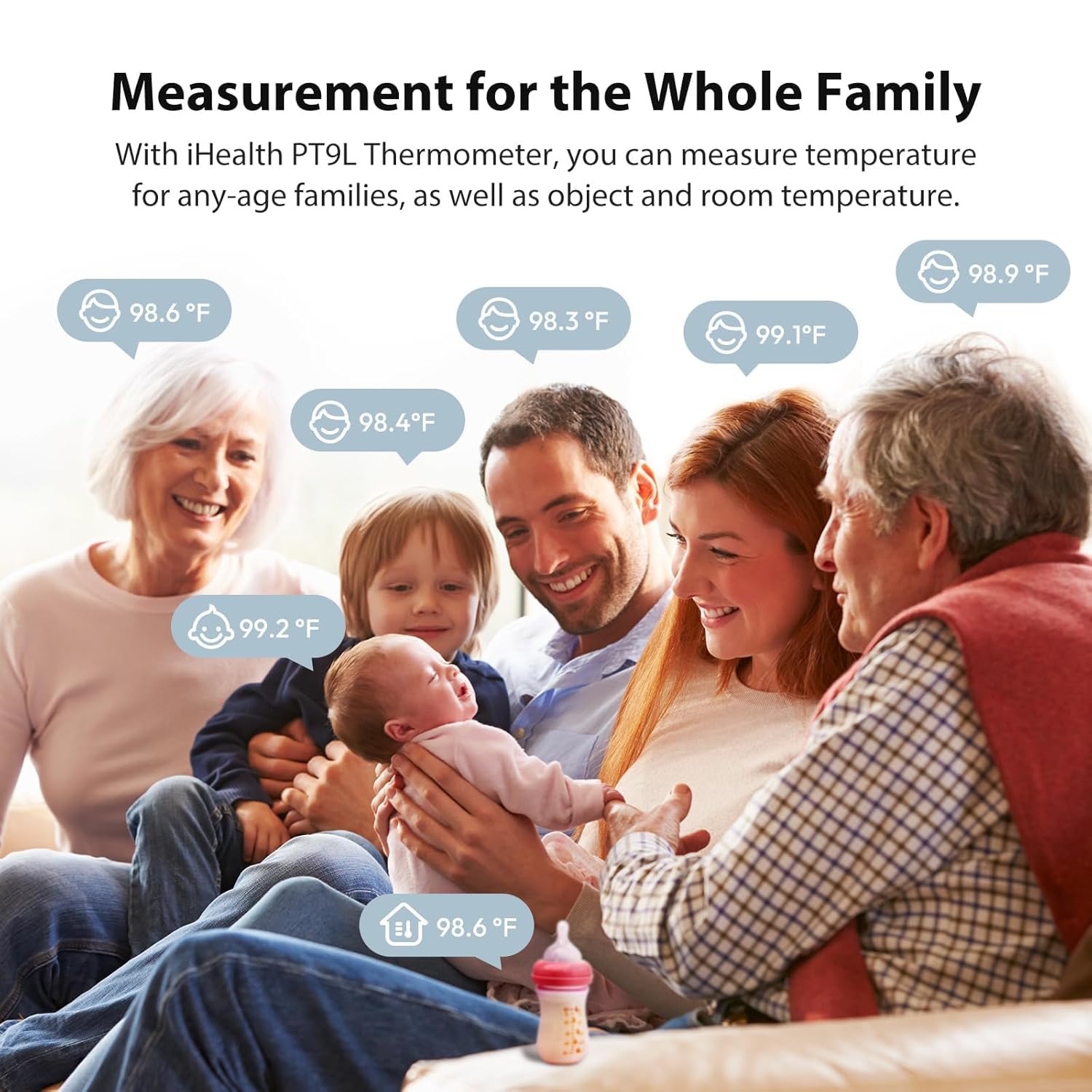 iHealth Infrared Digital Thermometer for Adults and Kids, Baby Thermometer with 3-in-1 Mode &