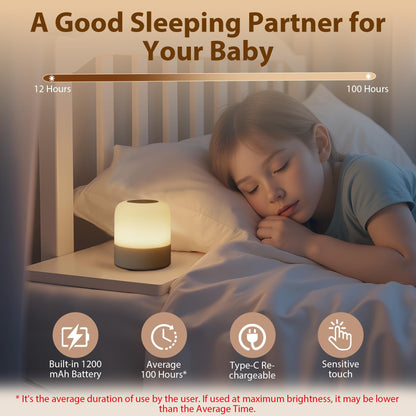 FNMYCO Portable Baby Night Light,3 Colours Egg Light for Nursery,Rechargeable Night Light for