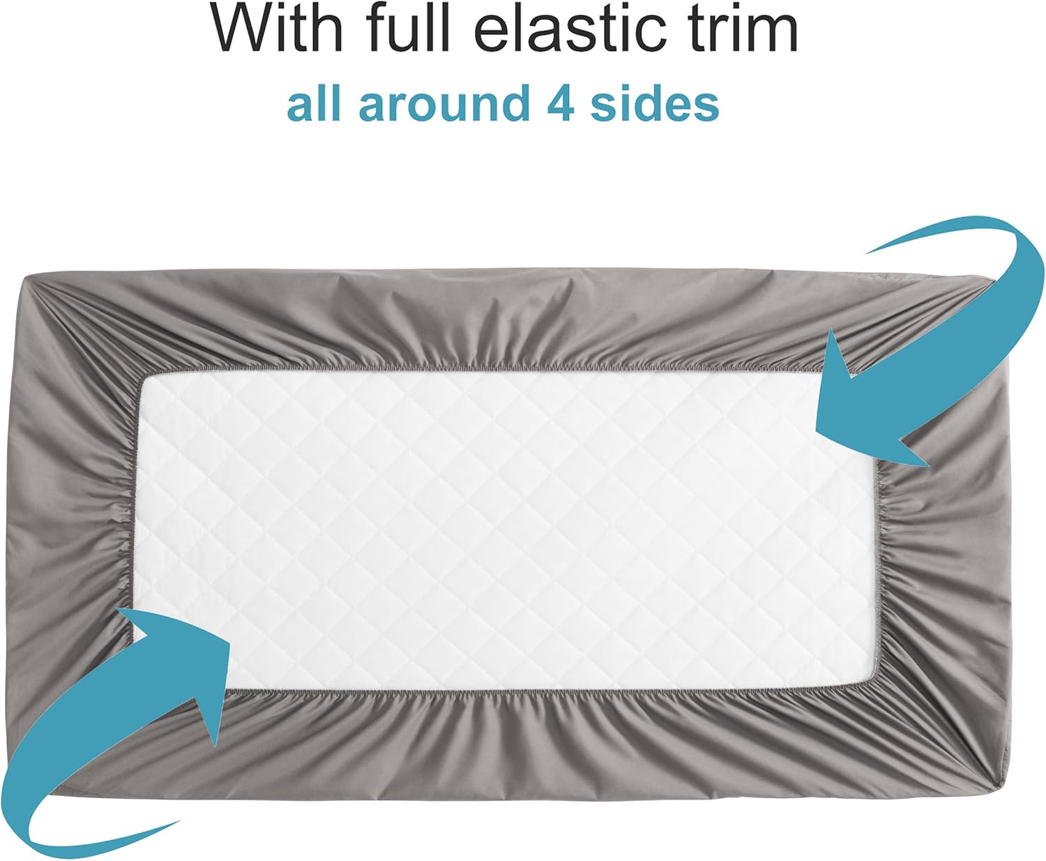 NTBAY 2 Pack Waterproof Crib Mattress Protector, Quilted 28"x52" Toddler Fitted Sheet - Machine