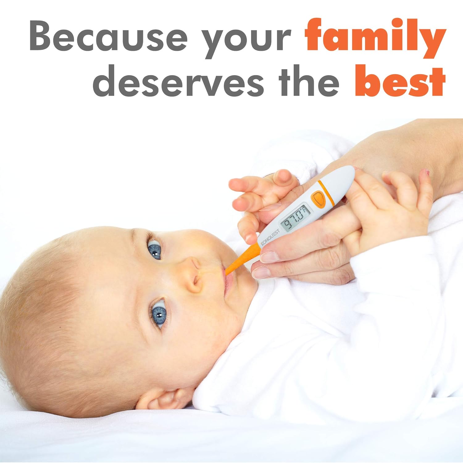 Konquest KDT-1201 Best Digital Medical Thermometer, Highly Accurate and Fast, Easy to Use, 10