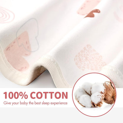 Baby Transitional Swaddle Sleep Sack - Arms Up Swaddles for Baby Girl, 3-6 Months Newborn Swaddle Sleep Sack with Cuff Removable & 2-Way Zipper Design, Pink Cloud Transition Sacks