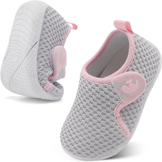 FEETCITY Toddler Walking Shoes Slip On Toddler Shoes Boys Girls Kids Sports Sneakers Casual School Shoes Barefoot Shoes