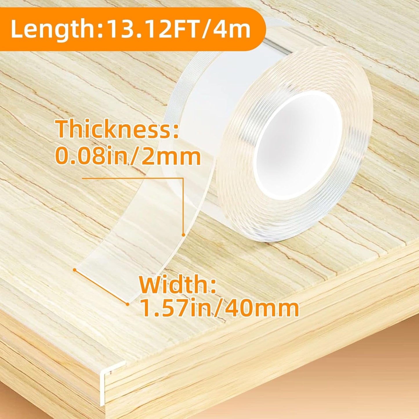 Clear Soft Corner Protectors for Furniture Strip,1.57 in x 13.12 FT,Sharp Edge & Table Bumper,Window Edge,Wall Protector, Soft Corner Guards Safe for Proof,Table Corner Protectors in Family