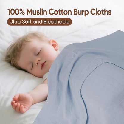 Muslin Swaddle Blankets, Nursery Receiving Blanket for Newborn, Baby Swaddle Wrap Soft Silky &