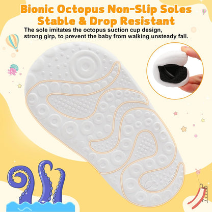 FEETCITY Baby First Walking Shoes Wide Baby Shoes Infant Sneakers Newborn Crib Shoe Barefoot Lightweight Slip On Shoe