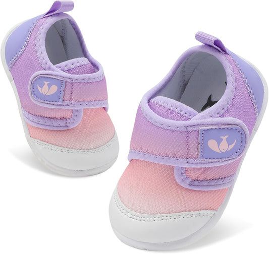FEETCITY Baby First Walking Shoes Boys Girls Infant Sneakers Crib Shoes Breathable Lightweight Slip On Shoes