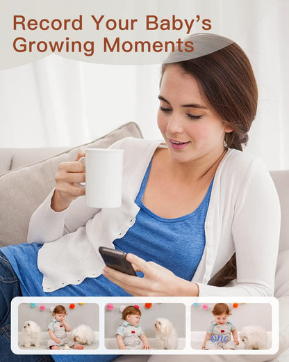 ARENTI Baby Monitor, 2K Video Baby Camera with 5-Inch Upgraded Wireless Display, Super Night Vision, Lullabies, Cry & Motion Detection, Temp & Humidity Sensor, Two Way Audio