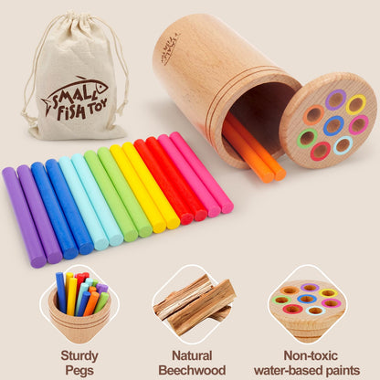 Montessori Toys for Toddlers 1-3 Wooden Fine Motor Learning Preschool Toys