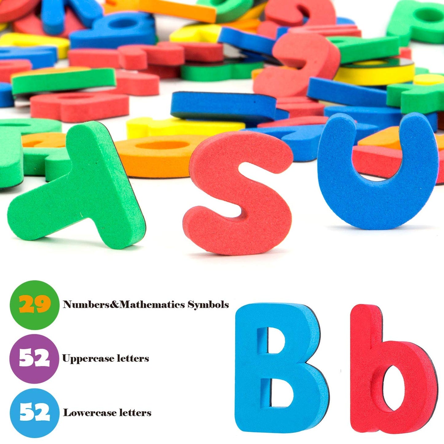 INNOCHEER Magnetic Letters and Numbers for Toddlers, Magnetic Board for Kids, ABC Alphabet Magnets