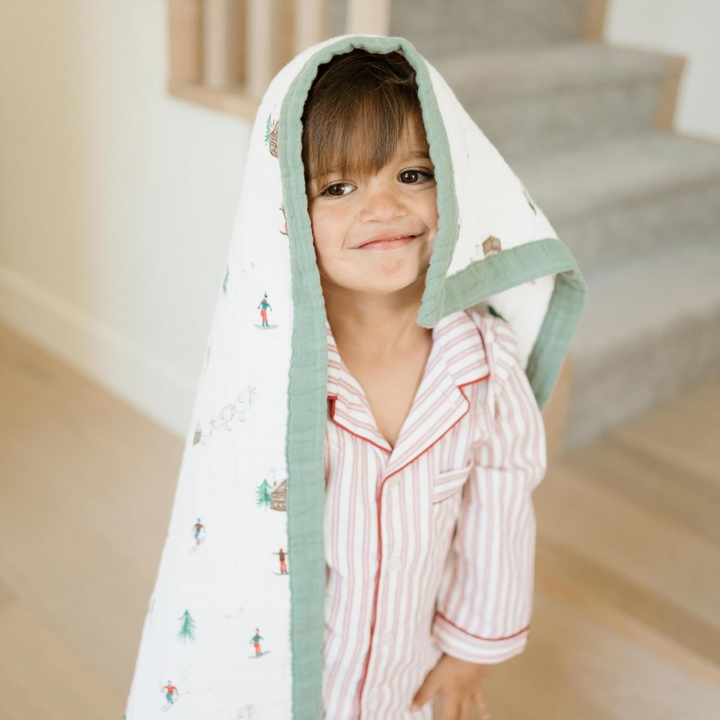 Little Unicorn Newborn Receiving Quilt | Ultra- Soft, Multi-Layered Muslin Fabric | Gift for