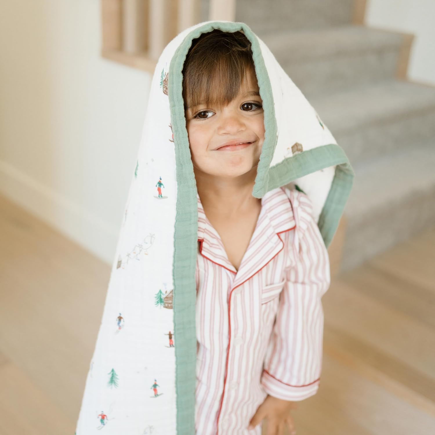 Little Unicorn Newborn Receiving Quilt | Ultra- Soft, Multi-Layered Muslin Fabric | Gift for