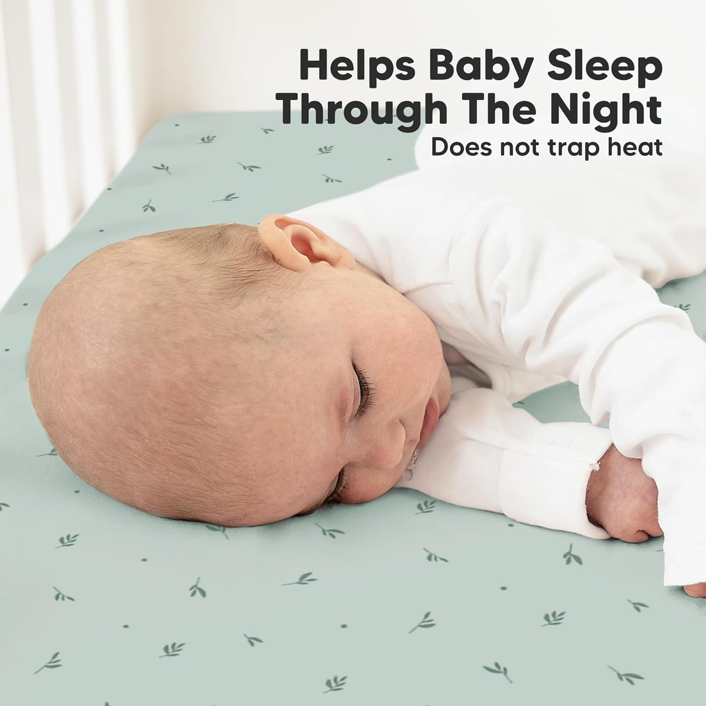 KeaBabies 2-Pack Organic Crib Sheets for Boys, Girls - 52x28 Fitted Crib Mattress Sheet Neutral