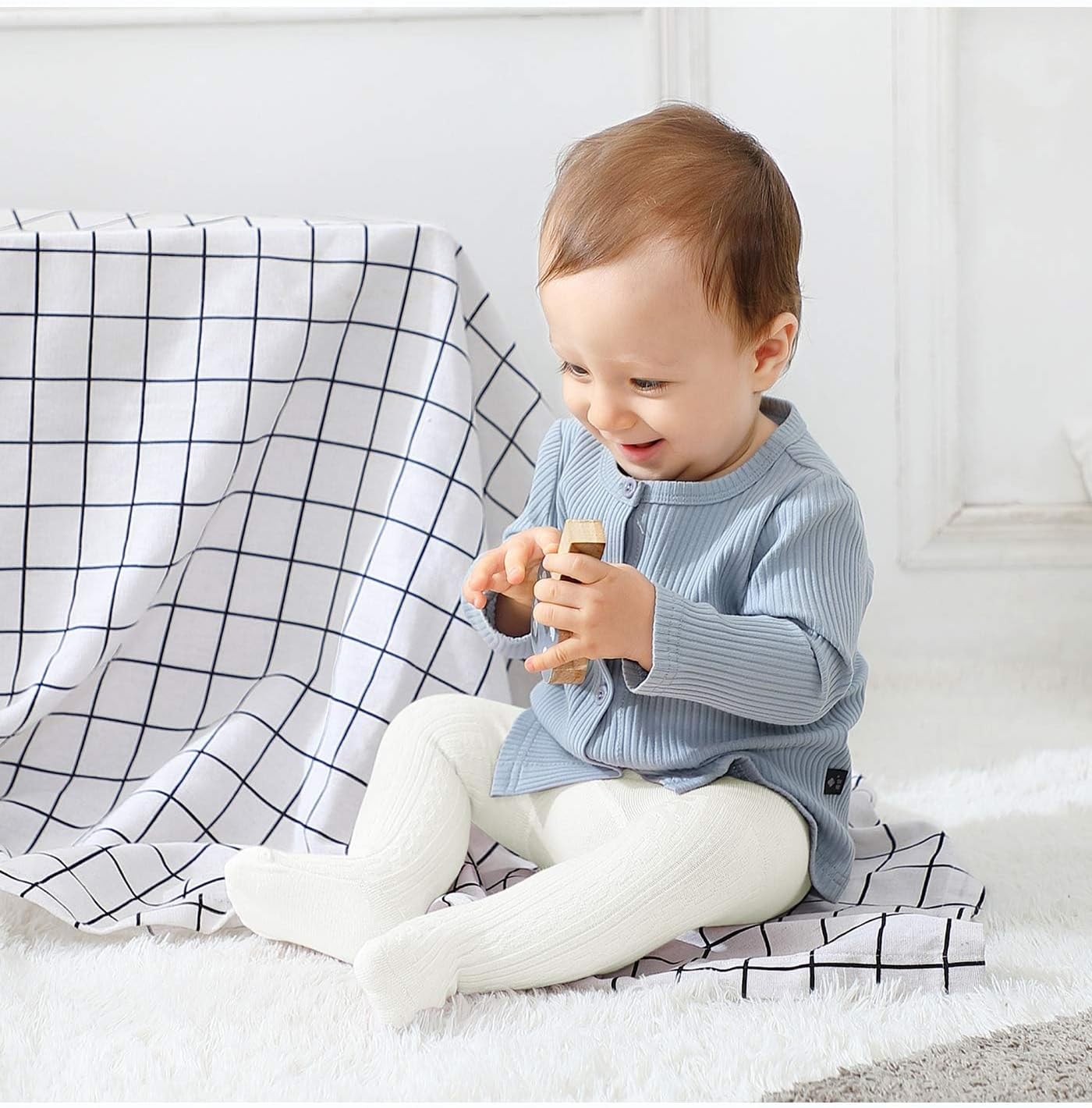 American Trends Baby Tights Non Slip Skid Baby Girl Tight Toddler Stocking Pants Cable Knit Infant