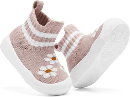 Engtoy Baby Shoes & Socks - Non-Slip Breathable Slippers with Soft Rubber Sole - Baby Boys & Girls Slip On Sneakers