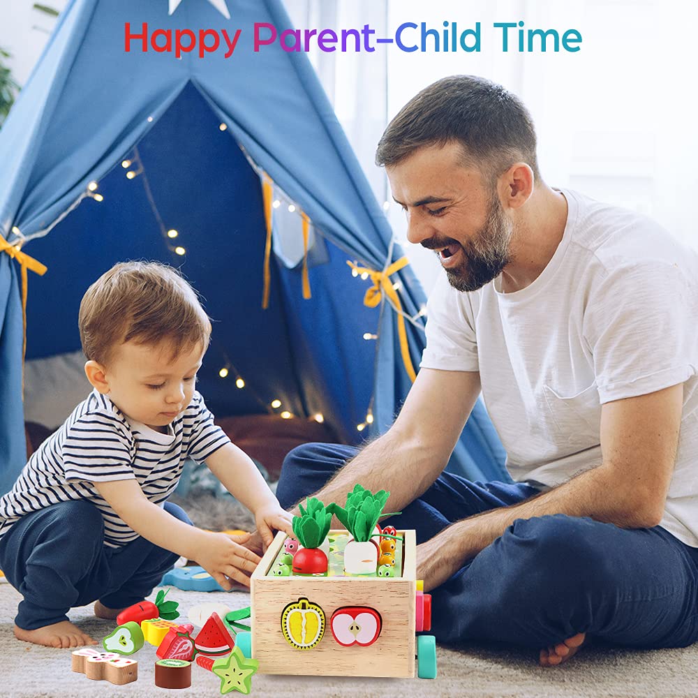 Toddlers Montessori Wooden Educational Toys for Boys Girls Age 1-3 Year Old