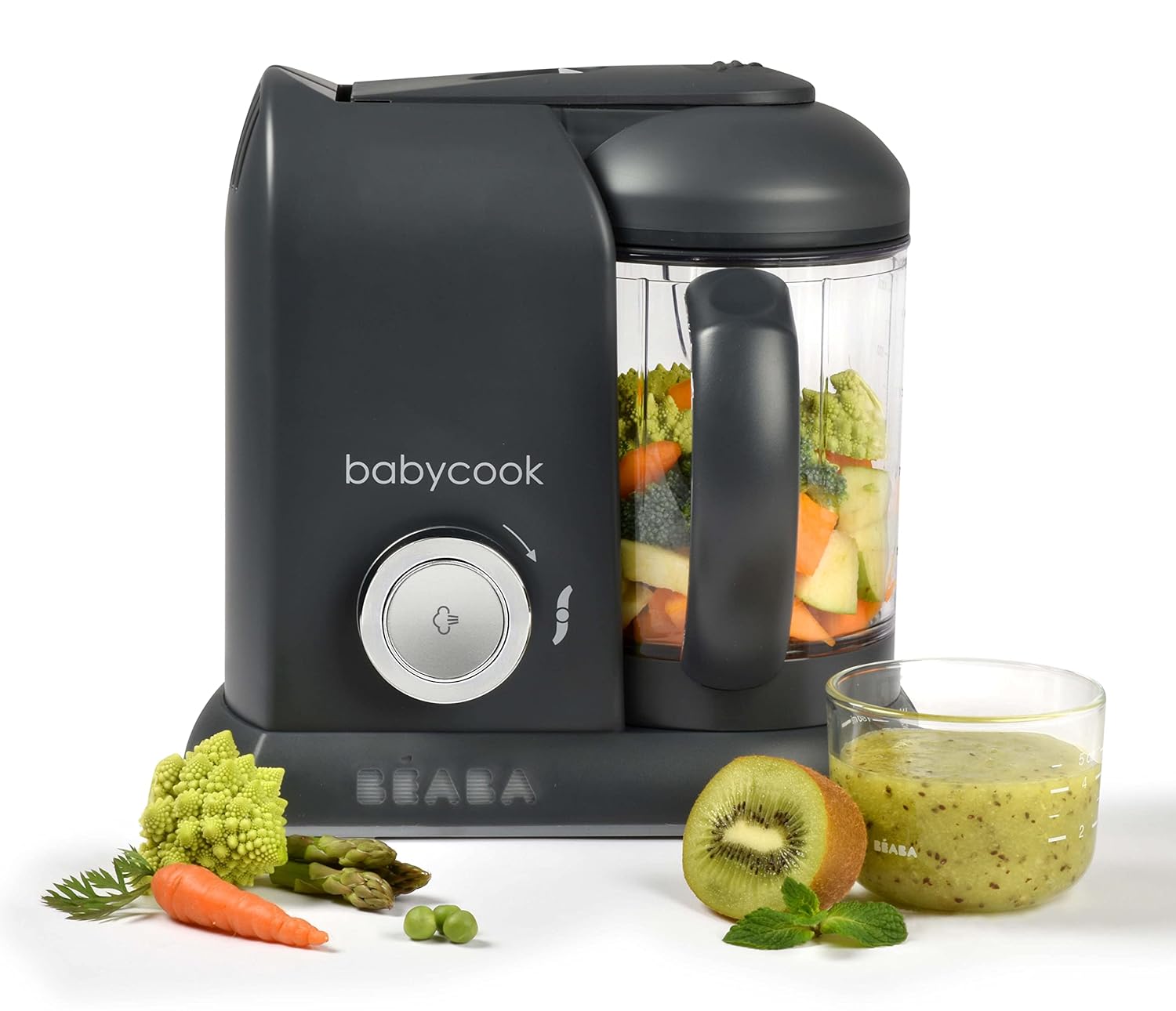 BEABA Babycook Solo 4 in 1 Baby Food Maker, Puree Steamer and Blender for Purees, Grinder with Auto