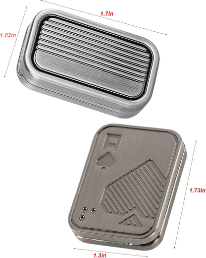 2 Pack EDC Metal Fidget Slider Toys- Stress Relief Toy Metal Slider Fidget Office Desk Toys for Adults (Poker Fidget Slider A+CP3)