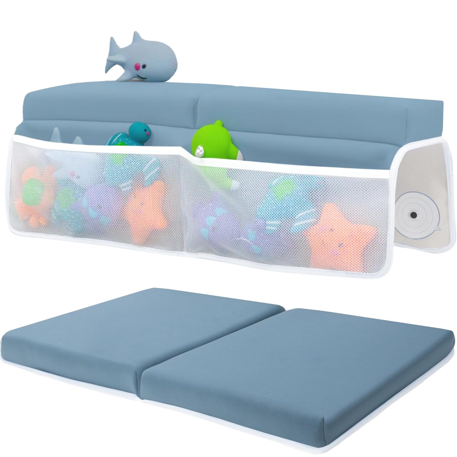Comfortable Baby Bath Kneeler and Elbow Rest Pad Set – Thick Memory Foam Bath Kneeling Pad with