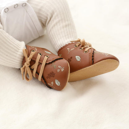 Baby Shoes Mary Jane Flats Non Slip Soft Sole Infant Toddler Sneakers First Walkers Party Christmas Dress Shoes
