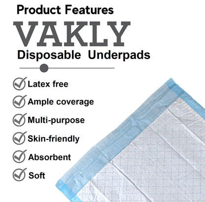 Disposable Changing / Under Pads [Pack of 25] Disposable Soft Absorbent Waterproof 17''x24'' Incontinence Underpad Protector Liners for Beds, Chairs, Diaper Changing – for Adults and Baby Protection