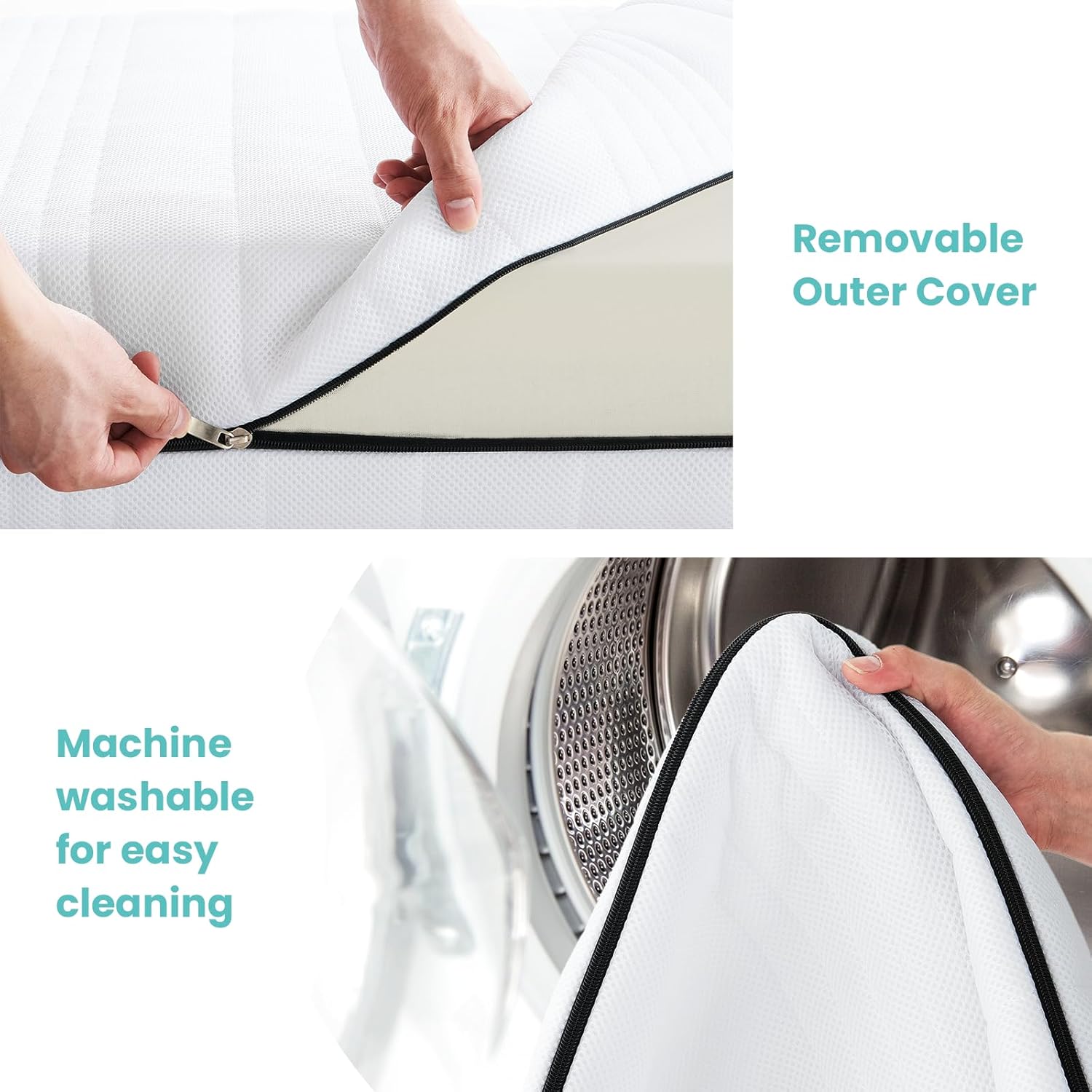 Crib Mattress, Breathe Through Baby Dual-Sided Comfort Memory Foam Toddler Mattress with Washable
