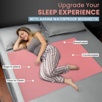 Ultrasoft Waterproof Dry Rubber Bed Sheet Cover/Toddler/Adult Sleeping Mattress Protector/Urine Non-Absorbent Reusable Crib Mat (1 Meter) (36 x 39 Inches) (100 x 90 cm)
