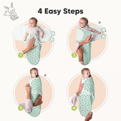 KeaBabies 3-Pack Organic Baby Swaddle Sleep Sacks - Swaddles for Newborns, Infant 0-3 Months, Baby