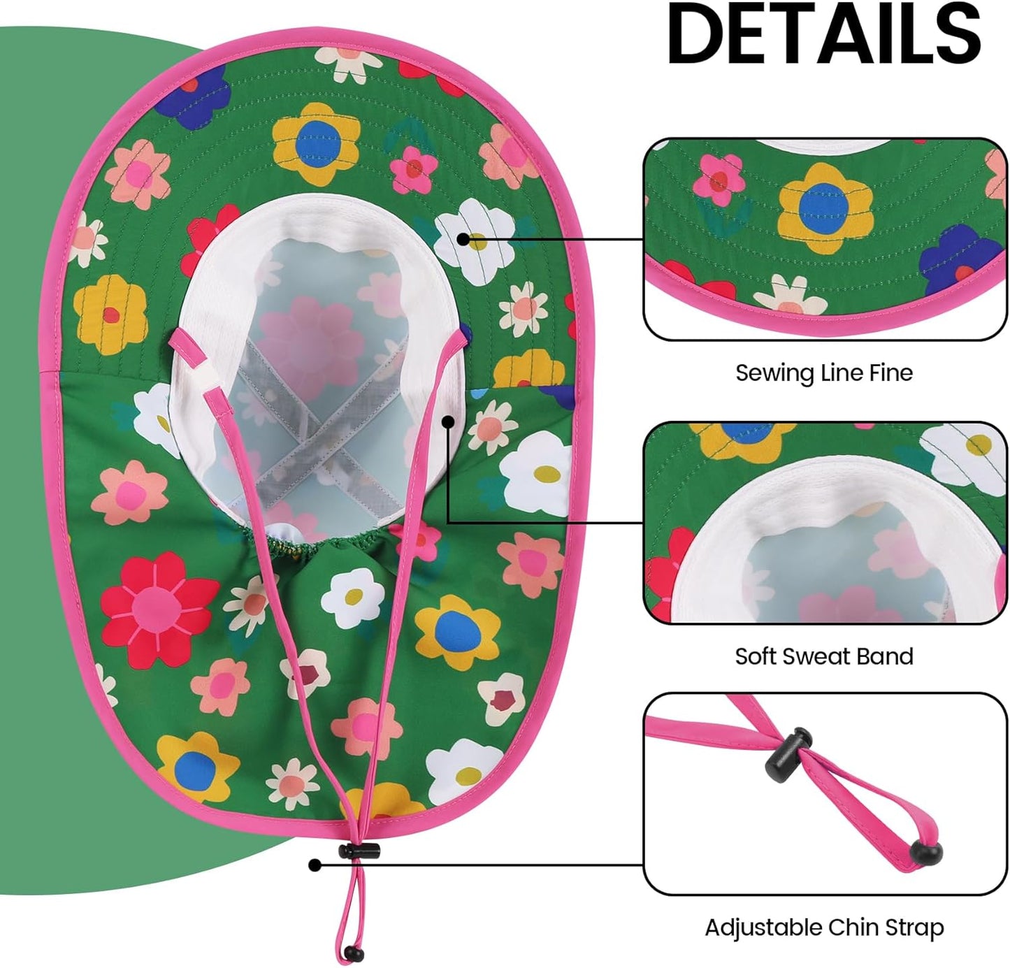 Baby Sun Hat with Neck Flap for Sun Protection Toddler Beach Hat UPF 50+ Outdoors 0-6 Years Boys Girls