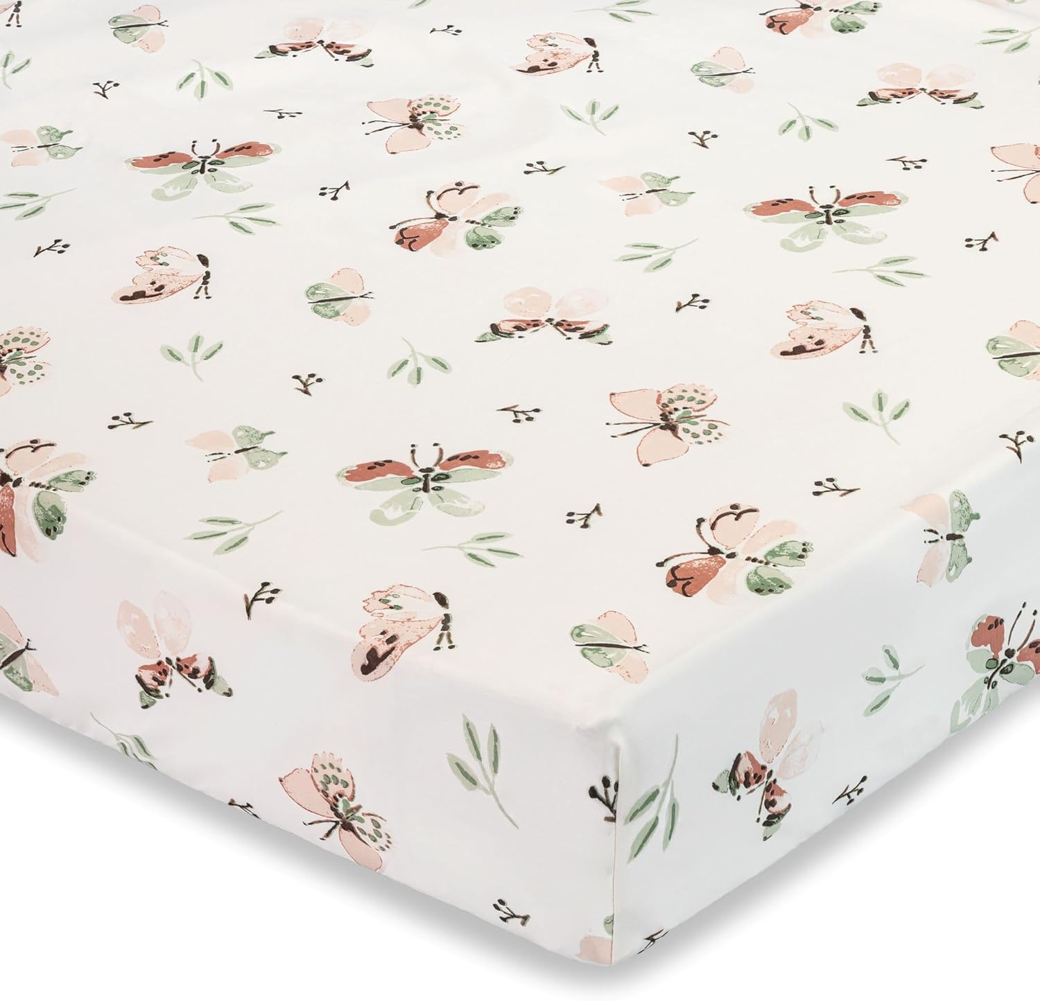 Crane Baby Crib Sheet - 100% Cotton, Breathable Fitted Sheet for Standard Crib Mattress (28"x 52")