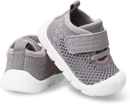 Baby Walking Shoes Toddler Girl Boy Soft Sole Breathable Mesh Slip on Summer Wide Shoes Infant Flexible Lightweight Non-Slip Safer Causal Tennis Shoes Toddler First Walkers Shoes Rubber Soles Outdoor