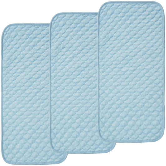 BlueSnail Quilted Thicker Waterproof Changing Pad Liners,3 Count(Blue 13??x 27??