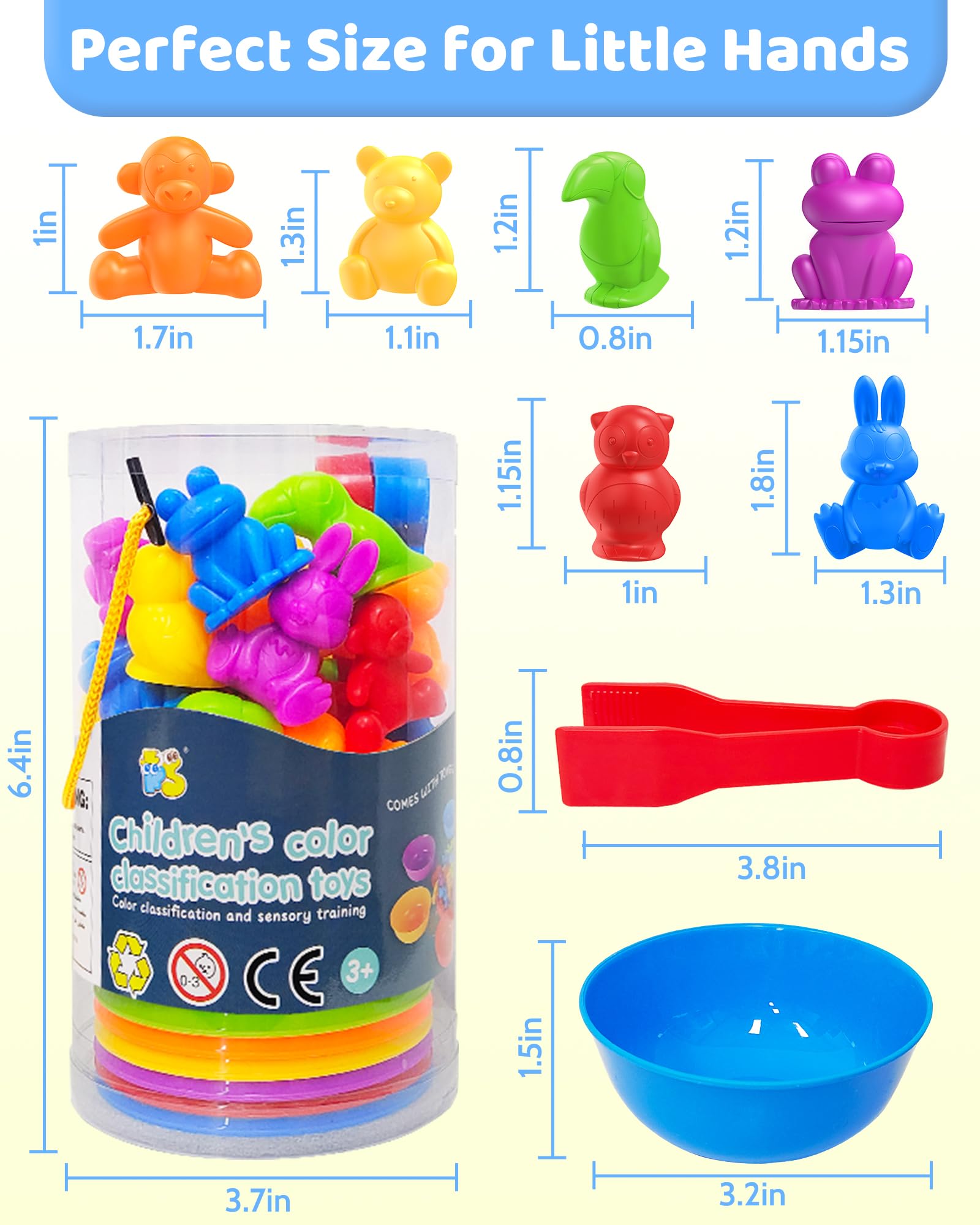 Counting Animals Montessori Toys for 3 4 5 Years Old, Learning Toys Gifts