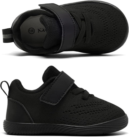 MORENDL Toddler Sneakers Baby Boys & Girls Barefoot Shoes Lightweight Breathable Walking Running Tennis Athletic Sport Shoes